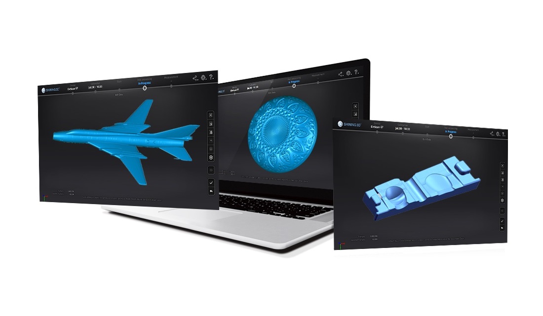 3D cканер SHINING 3D EINSCAN-SP V2 имеет фирменное программное обеспечение EXScan S.